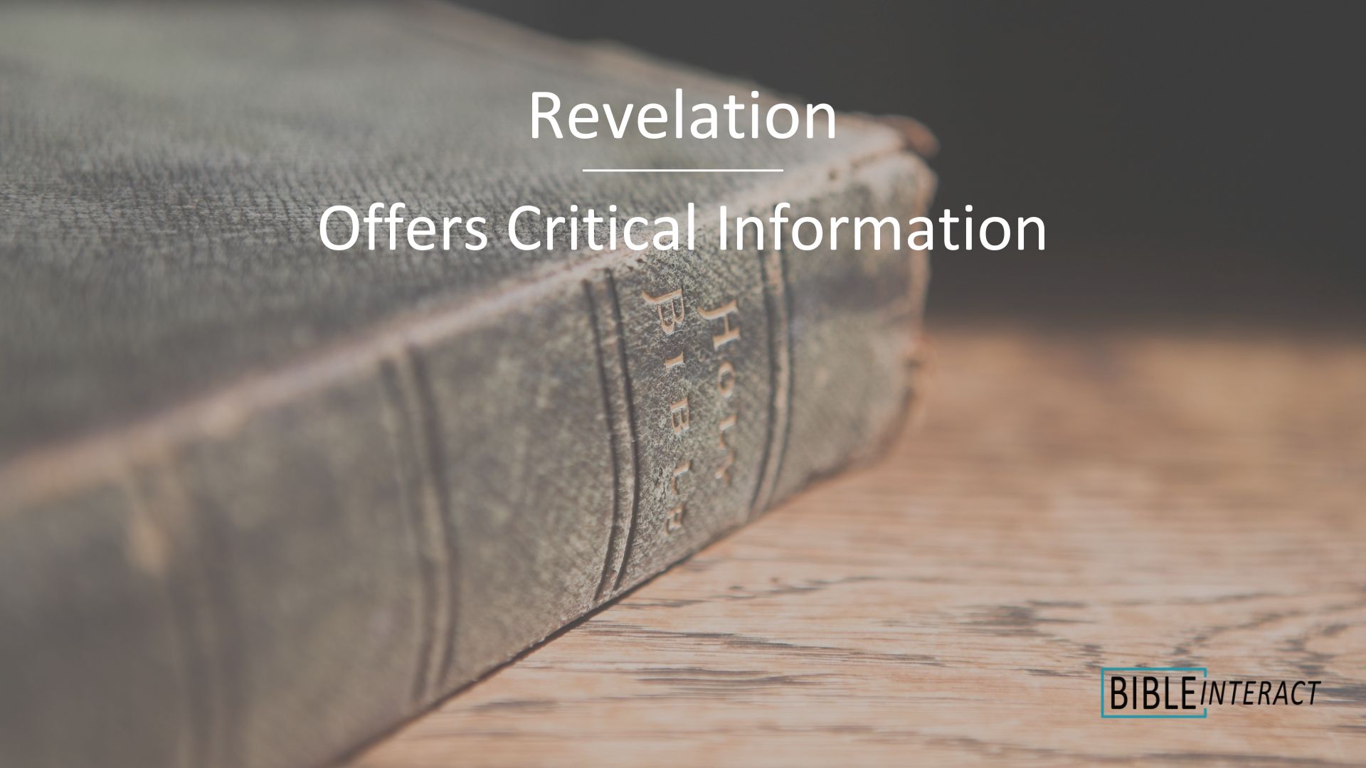 📑 Revelation Offers Critical Information