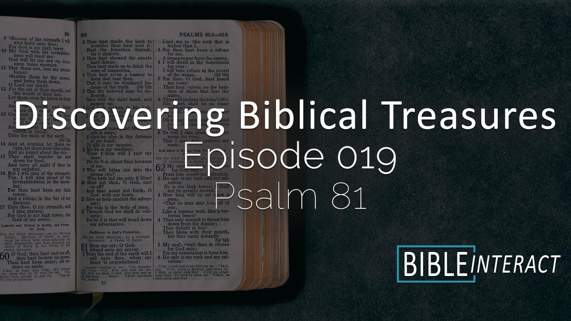 Discovering Biblical Treasures Episode 019: Psalm 81