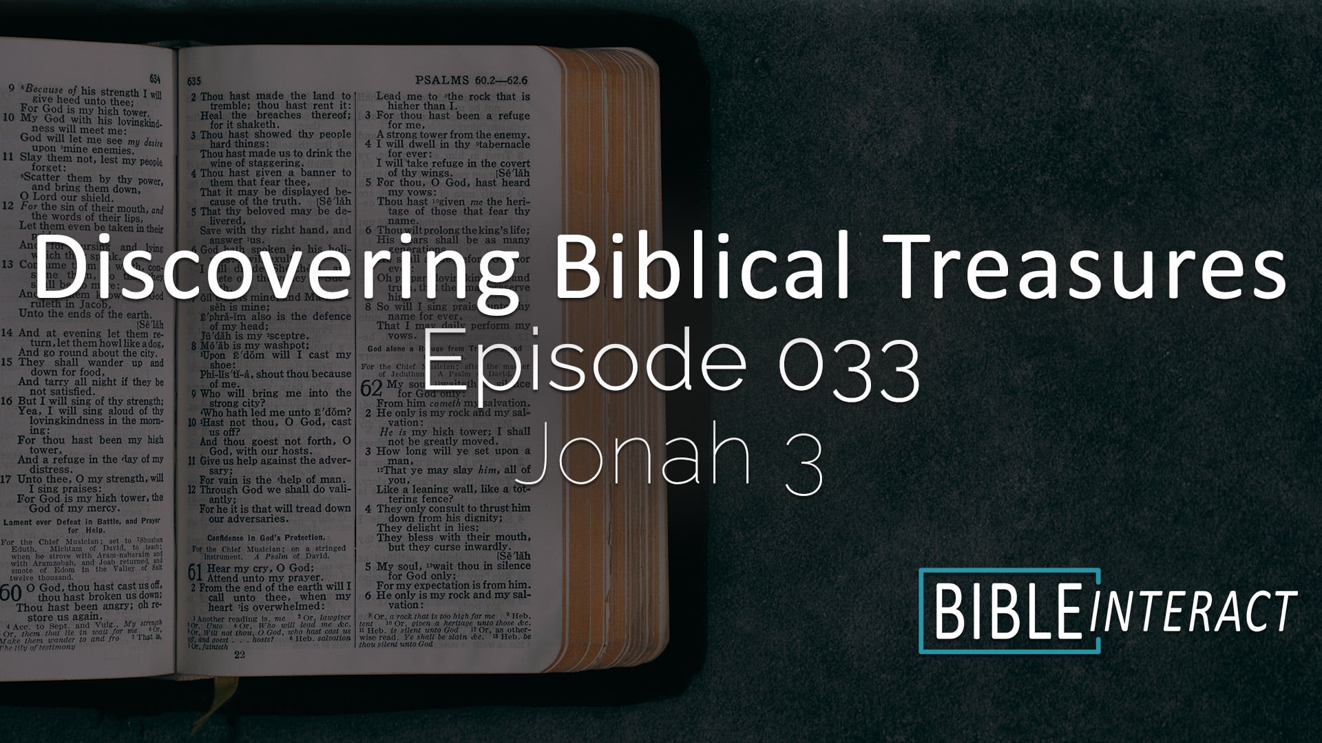 Discovering Biblical Treasures Episode 033: Jonah 3