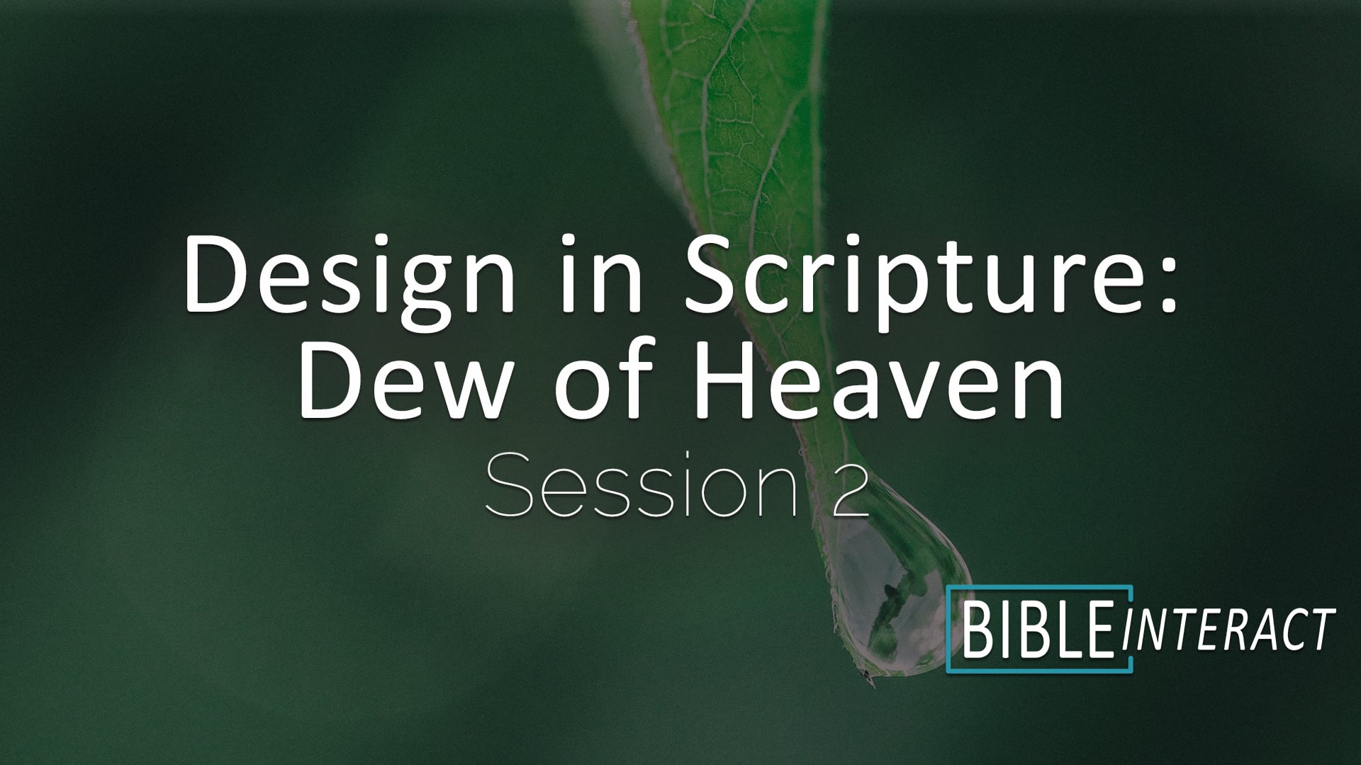 ▶️ Design in Scripture: Dew of Heaven Session 2