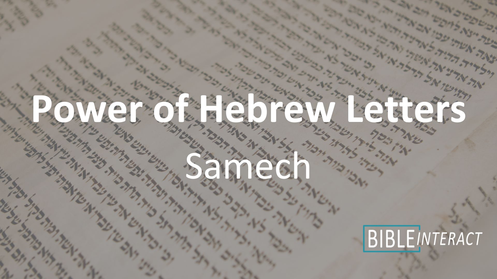▶️ Power of Hebrew Letters: Samech