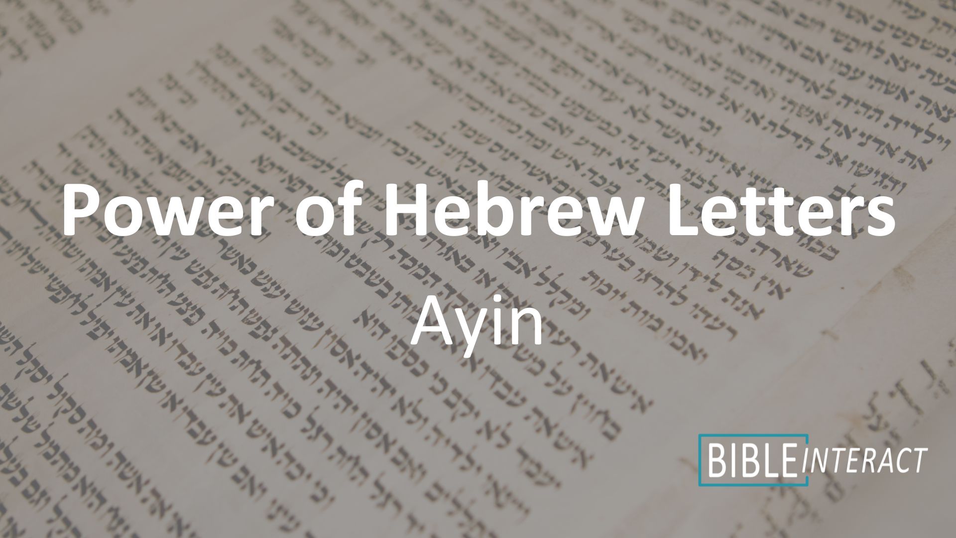 ▶️ Power of Hebrew Letters: Ayin